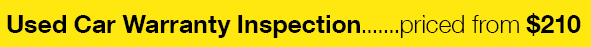 Used Car Warranty Inspection - DEC2013